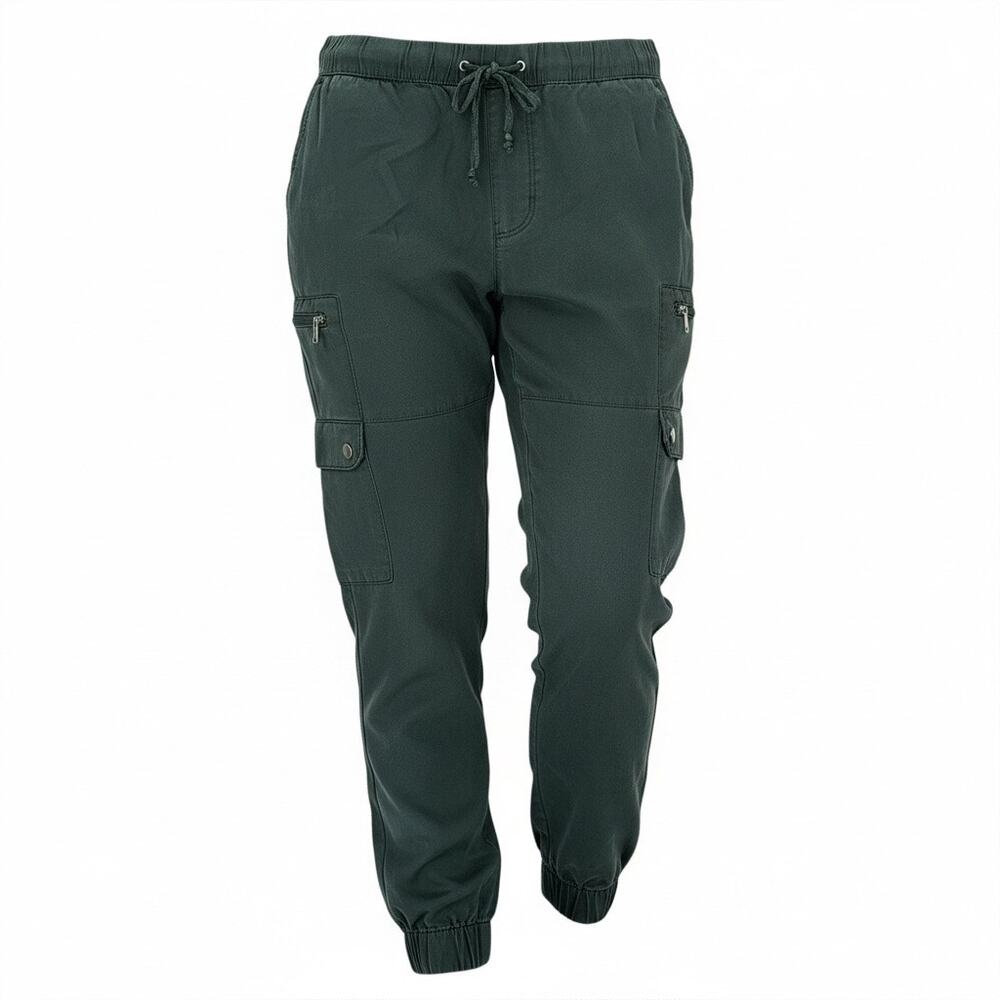 Banana Republic Women Olive Green Six Pocket Cargo Jogger Size L